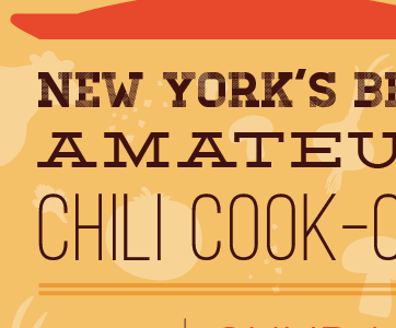 Chili Cook-Off ingredient silhouettes poster typography