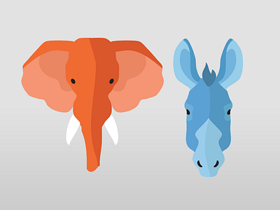 Politics animals blue democrat donkey elephant icon logo mascots parties politics red republican
