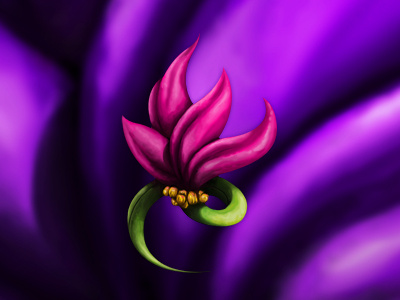 Flower digital painting flower icon illustration photoshop sketch