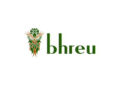Logo design for "bhreu" alcohol animal animals art beer brending concept design designer flat food hop icon illustration logo logo design owl vector wheat