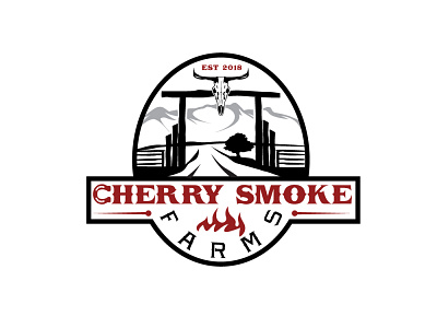 Logo design for "Cherry smoke farms"