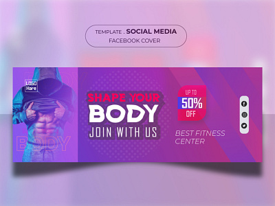 Gym Fitness Social Media Banner Design / Facebook Cover ad ad banner banner banner design design facebook ad gym illustration instagram post logo social media