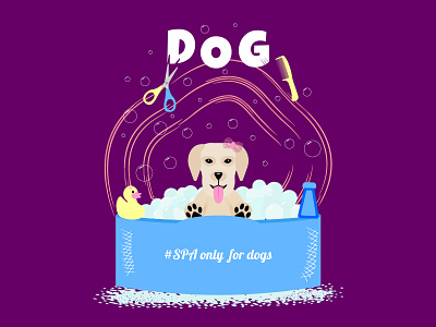 SPA for dogs design dog dogs graphic design grooming grooming salons illustration spa for dog spa for dogs vector