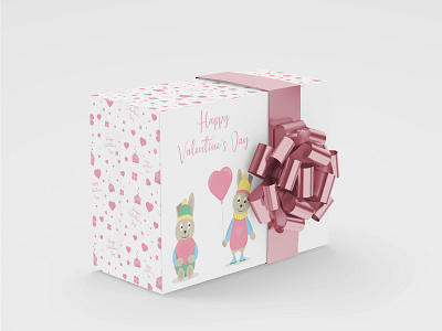 Happy Valentine's Day box design gift graphic design illustration valentines day vector