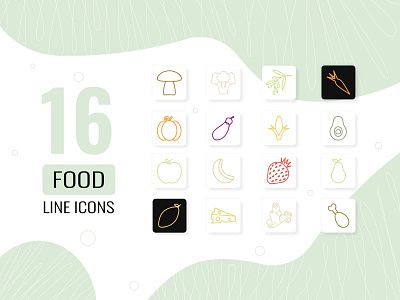 Food line icons set design food icons graphic design icons icons set tasty icons vector