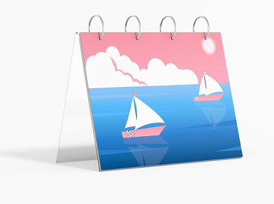 Holiday dream calendar design graphic design illustration sea vacation vector