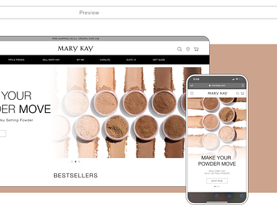 Mary Kay Cosmetics Website redesign beauty cosmetics design marykay typography ui ux web