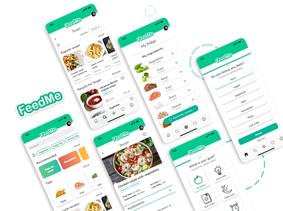 Cooking mobile app UX/UI Design app design food icon illustration ios logo mobile recipes ui ux