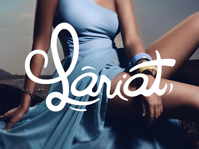 Lariat agency brand fashion lettering logo