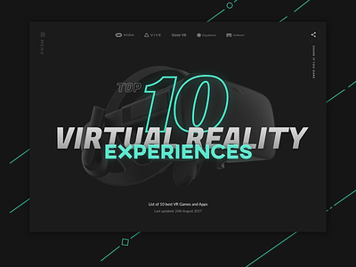 VR Landing interface landing neon ui virtual reality vr