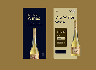 Wine app UI design adobexd branding business delivery design dribble figma graphic design illustration logo order sula sulawine ui uidesign uiux userinterface whitewine wine