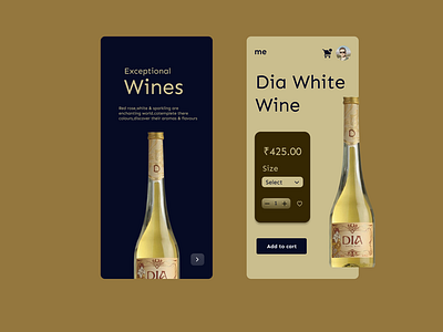 Wine app UI design