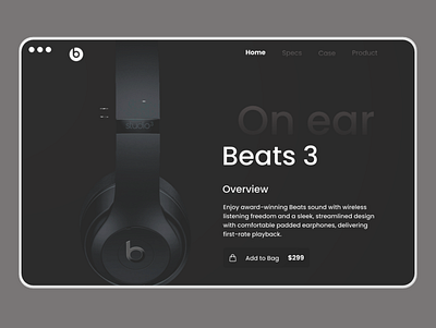 Earphone website landing page adobexd animation branding business design dribble figma graphic design illustration interface landing page logo ui uidesign uiux userinterface vector