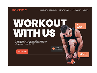 Workout website landing page UI adobexd branding design dribble figma illustration landing page logo ui uidesign uiux user interface vector workout