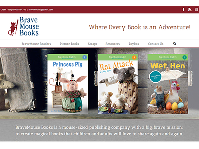 BraveMouse Books web design web development wordpress
