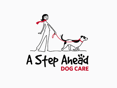 A Step Ahead Dog Care - Logo animal lover dog illustration logo