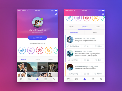 Social Sports App Design