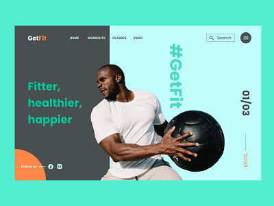 Gym & Fitness Landing Page cardio design exercise fitness gym health landing page sports ui uiux website design workout yoga