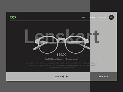 Optical Eyewear Store Landing Page 2022 design ecommerce eyewear s fashion glasses landing page online store opticals optics ui uiux web design website design