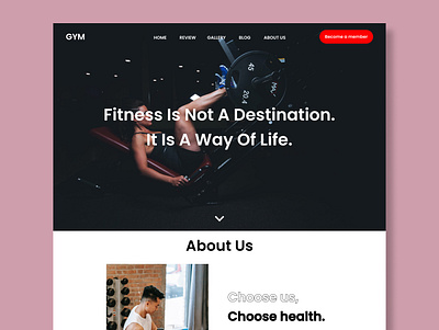 Gym & Fitness Landing Page cardio design fitness gym health landing page ui ui design uiux web design website design