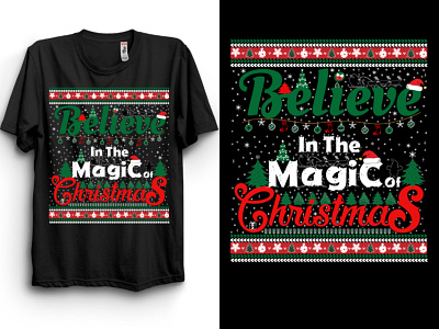 Christmas T-shirt christmas christmas tshirt design illustration santa t shirt typography vector xmas