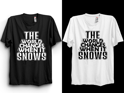 Typography T-shirt design illustration snow t shirt tshirt tshirt design tshirts typography typography tshirt vector winter