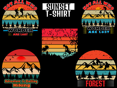 Sunset Bundle bundle design sunset t shirt typography vector