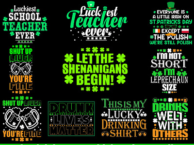 St.Patricks Day T-Shirt Design Bundle