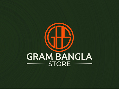 Gram Bangla Store Logo. branding design icon logo typography