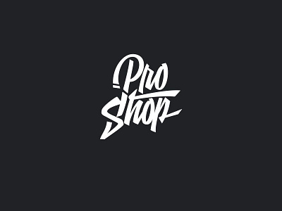 Proshop Logotype lettering logo logotype mark type
