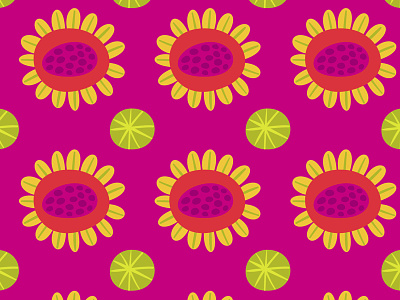 Bright Flowers bright floral flowers nature pattern surface design