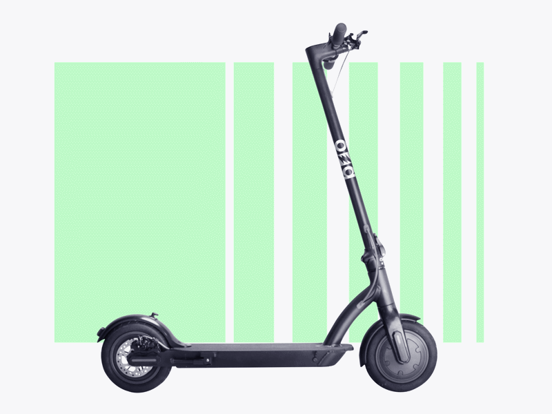 green mobility animation branding eletric energy geometric geometric art mobility scooter