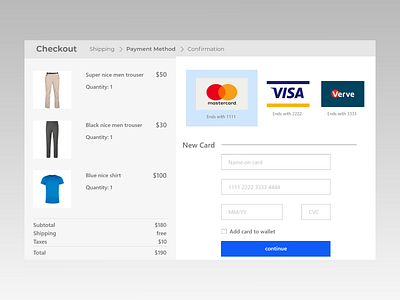 Credit card check out page dailyui
