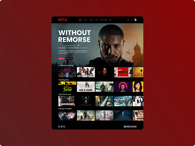 Netflix Web App UI uxui uxuidesigner