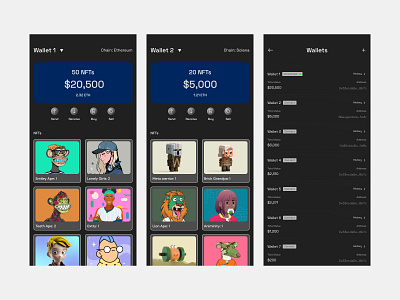 NFT Multi-wallet Mobile App