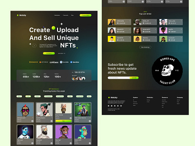 NFT Marketplace Landing page