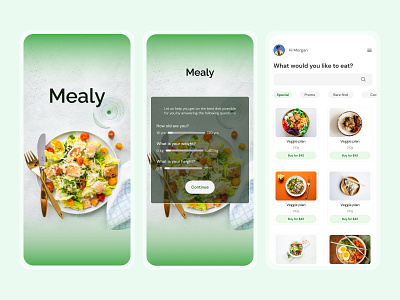 Food Delivery App Quiz Flow Design dailyui figma health uxui uxuidesigner