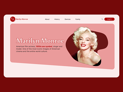 Marilyn Monroe - Biography Home page design home page marilyn monroe ui