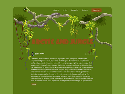 Jungle blog web designer branding design ty typography ui ux vector web design