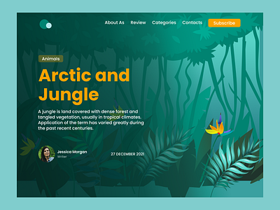 Jungle blog blog design photoshop typography ui vector web design