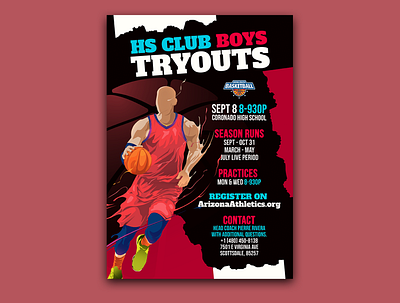 Basketball Tryouts Flyer branding design flyer design flyers graphic design photoshop poster poster design unique design vector