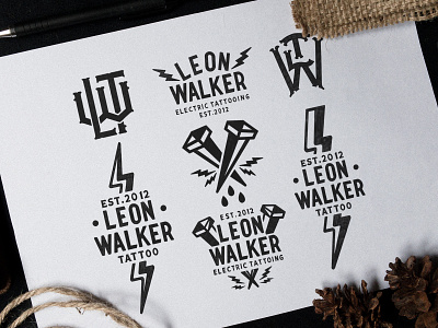 Leon Walker Tattoo sketches brand calligraphy custom design custom lettering design graphic graphic design hand lettering lettering logo logotype merchandise typography