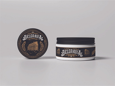 BELGRAVIA - Label Design barbershop brand calligraphy custom logo graphic design hand lettering illustration label design lettering logo packaging type typography vintage logo