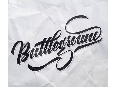 Battleground calligraphy character font handlettering lettering script type typography