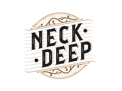 Neck Deep classic font hand lettering high details lettering merch merchandise music type typography vector vintage