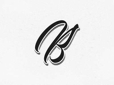 Big "B" apparel brand brush calligraphy detail font lettering merch type typography vector