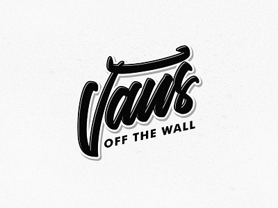 Vans black and white brand calligraphy details hand lettering high details lettering skate typography vector