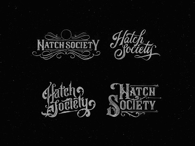 Hatch Society black brand branding works calligraphy details hand lettering high details lettering sketch typography white