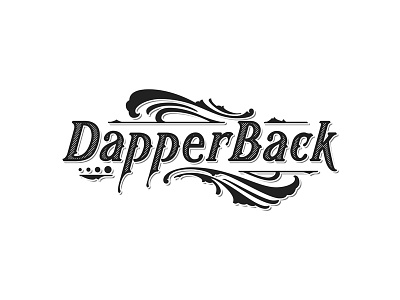 Dapper Back black details lettering typography vector white