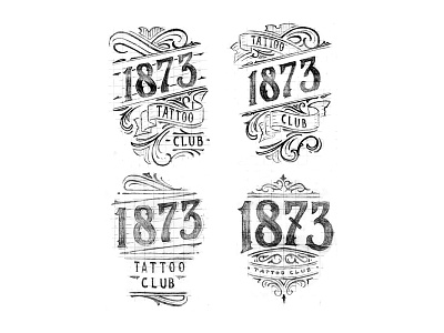 1873 black and white brand design details hand lettering high details illustration lettering merch sketch typography vintage